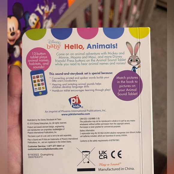 Disney Baby Hello Animals Sound Book - Picture 2 of 2